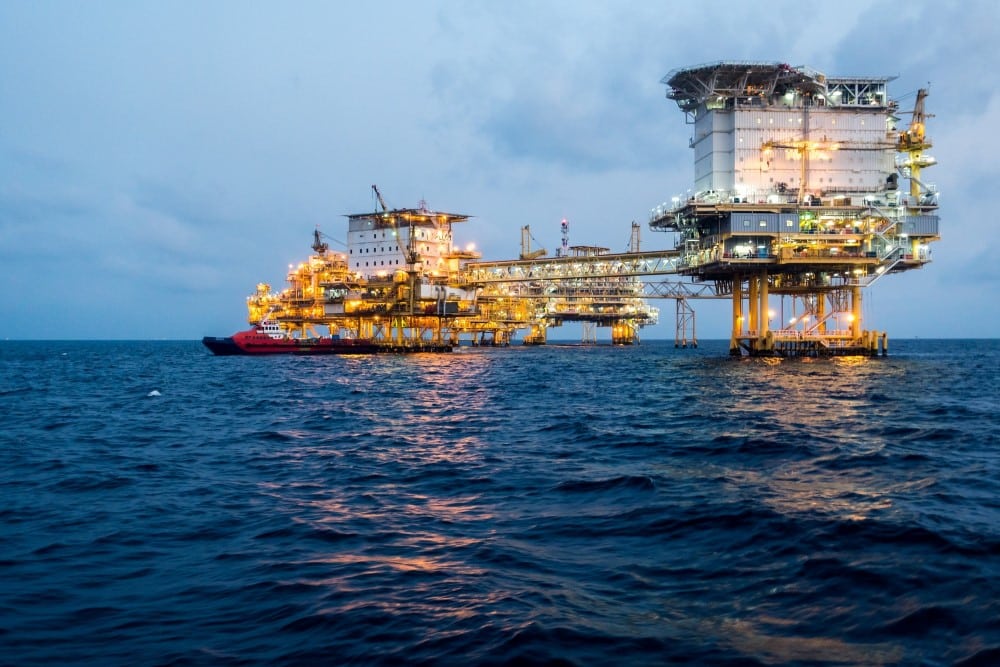Meeting Global Demands Oil tanker in gulf sea